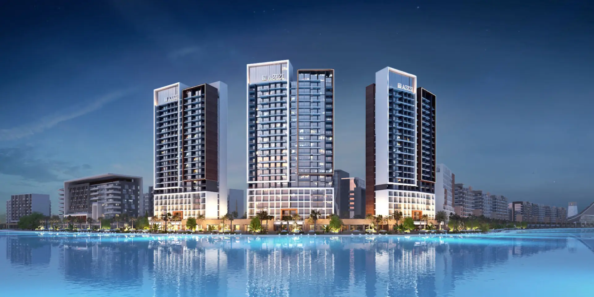 3D rendered 360° virtual tour of Azizi - Riviera BeachFront
